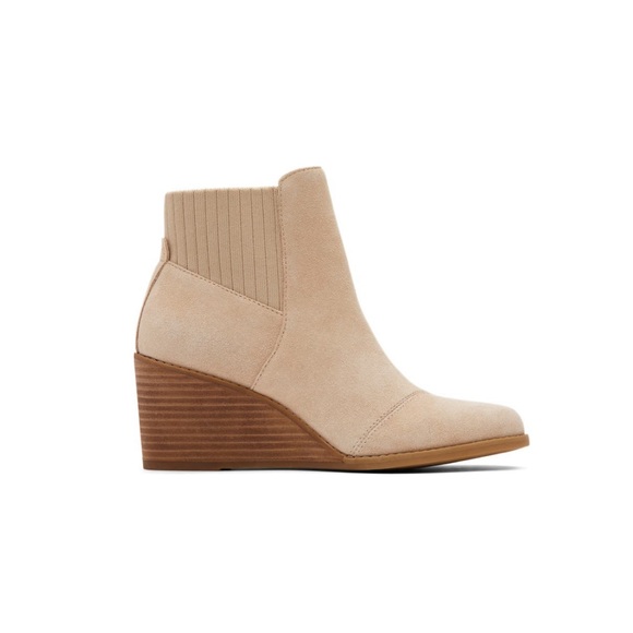 TOMS Suede Wedge Bootie - Picture 4 of 11